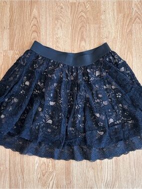Forever 21 Navy Lace Circle Skirt